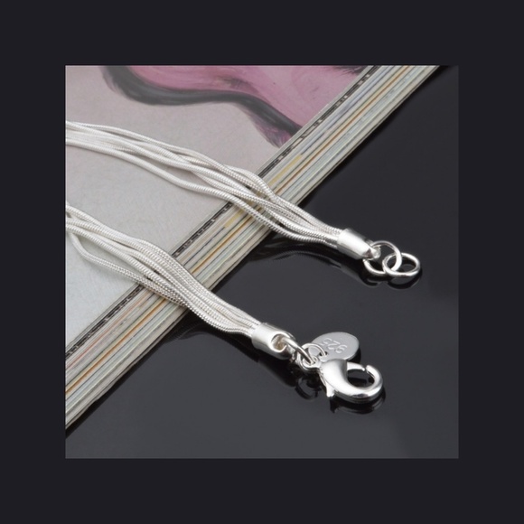 925 Silver Bracelet Heart Pendant - Picture 3 of 3